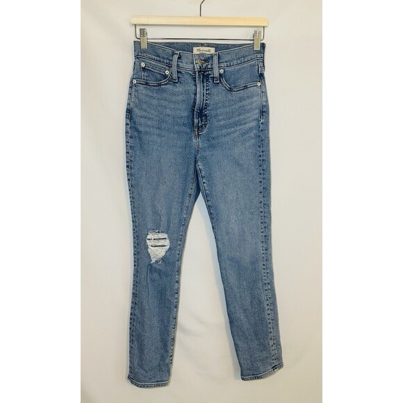 MADEWELL The Perfect Vintage Jean Blue Distressed Ripped Denim Women's 25 - Picture 1 of 12